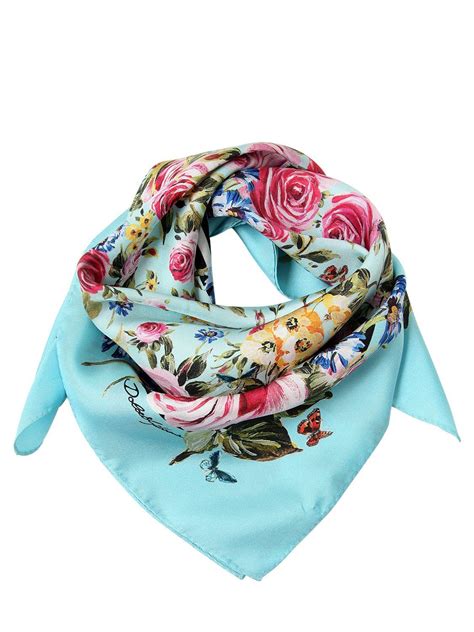 dolce & gabbana floral print silk scarf|d&g website.